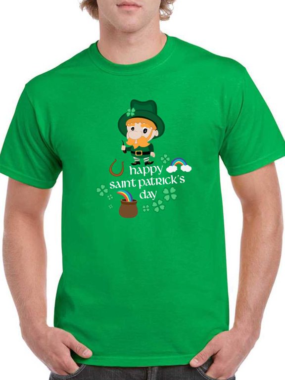 Saint Patrick's Day Icons T-Shirt Men -Image by Shutterstock, Male 3X-Large