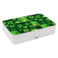 thumbnail image 1 of Saint Patrick's Day Jewelry Organizer Display Case, PU Leather with Removable Compartment, Portable, 1 of 6