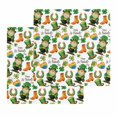 thumbnail image 1 of Saint Patrick's Day Kitchen Dish Towels for Drying Dishes Set of 2, Gnomes Hats Boots Clovers Leaves Waffle Weave Microfiber Hand Tea Bathroom Towels Quick Dry & Absorbent Towel 12x12, 1 of 7