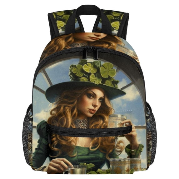 Saint Patrick's Day Large Capacity Backpack with Adjustable Shoulder Strap, Printed Design, Lightweight , Shoulder Backpack Book Bag, Small Backpack Purses for Teens