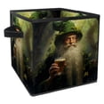 thumbnail image 1 of Saint Patrick's Day Large Capacity Foldable Storage Baskets with Handle, 10.8"x10.5"x10.6", Toy Storage Cube Organizer Storage Containers, 1 of 6