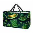 Saint Patrick's Day Large Capacity Oxford Cloth Picnic Basket Reusable