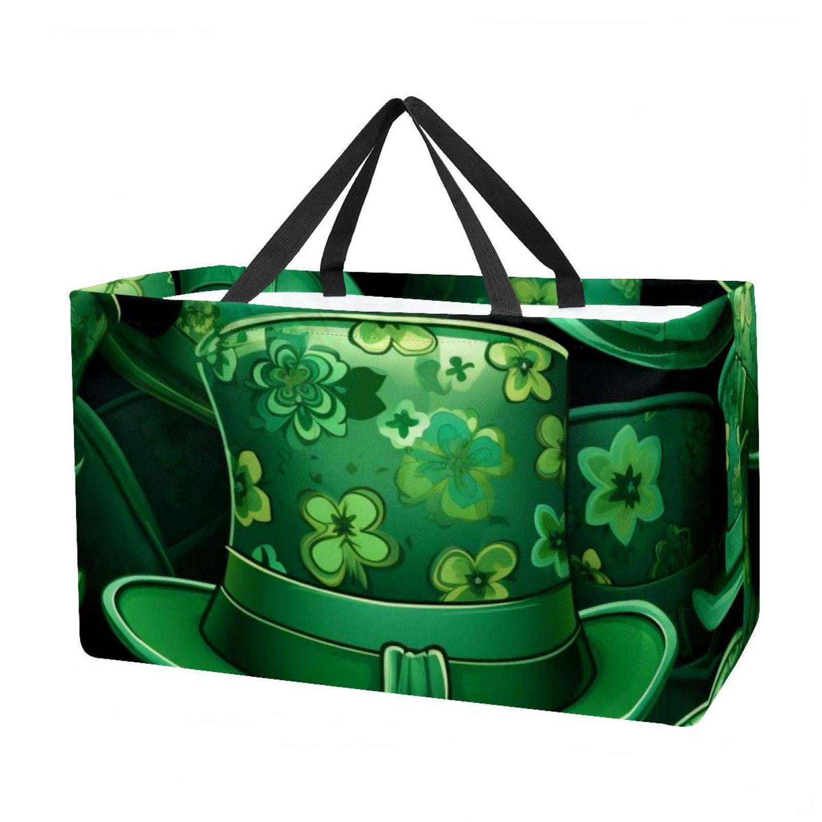 Saint Patrick's Day Large Capacity Reusable Foldable Laundry Bag