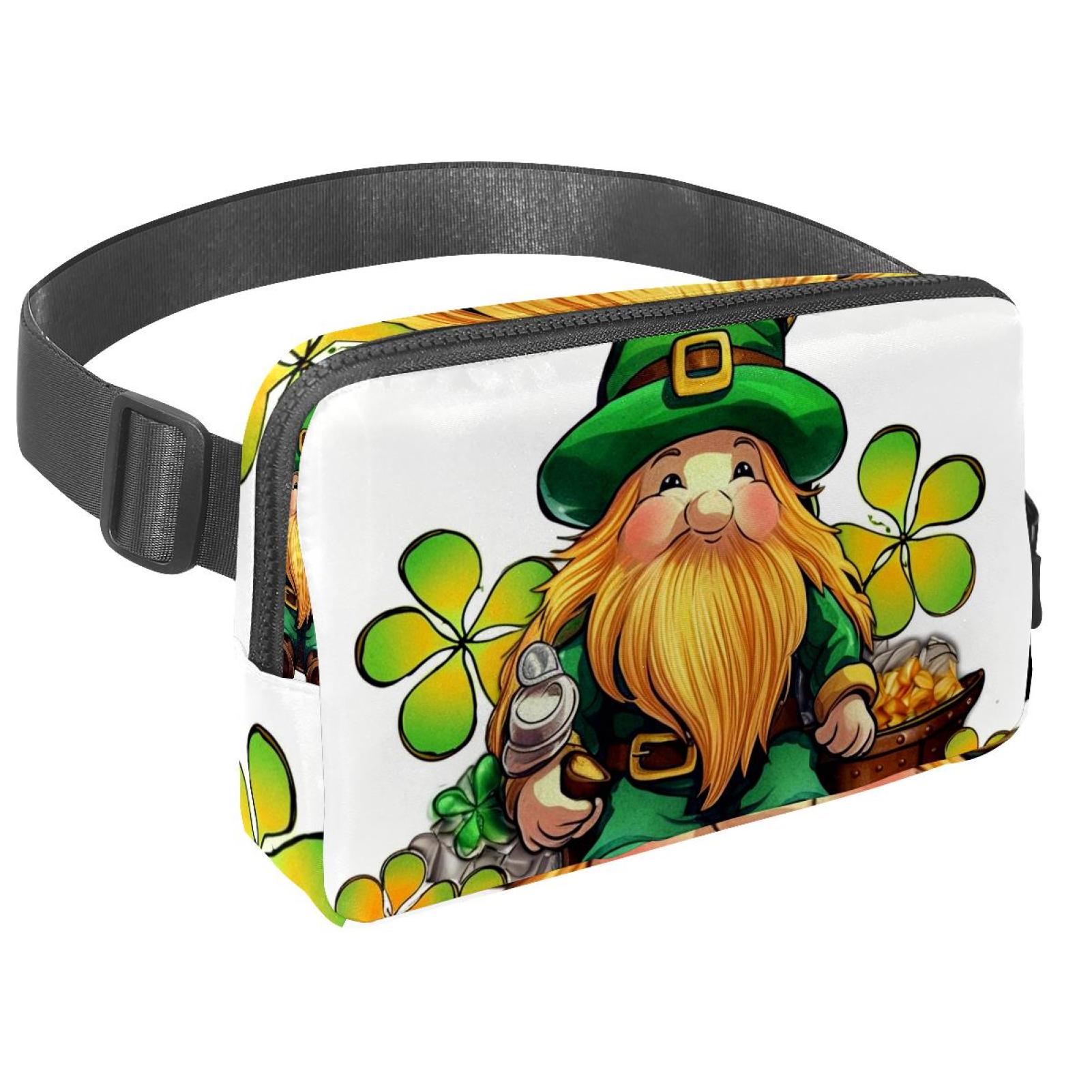 Saint Patrick's Day Lightweight Adjustable Waist Bag with Extension Strap - Unisex Sling Bag for Travel and Outdoor Activities