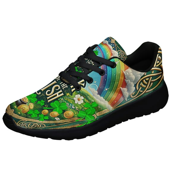 Saint Patrick's Day Luck Of The Irish Shoes Sneakers Black Size 3.5