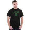 thumbnail image 1 of Saint Patrick's Day Lucky Shamrocks Men's Graphic T Shirt Tees Brisco Brands S, 1 of 5