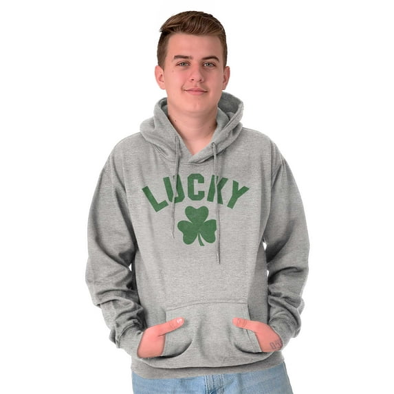 Saint Patrick's Day Lucky Shamrocks Unisex Plus Fleece Graphic Hoodie Brisco Brands 2X