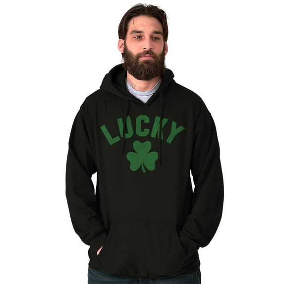 Saint Patrick's Day Lucky Shamrocks Unisex Plus Fleece Graphic Hoodie Brisco Brands 3X