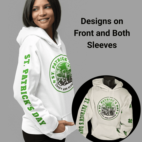 Saint Patrick's Day Lucky and Blessed Hoodie