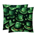 thumbnail image 1 of Saint Patrick's Day Luxurious Velvet Bed Pillow Inserts with Unique Patterns - Set of 2, 16x16, 18x18, 20x20 Inches - Ideal for Throw Pillow Covers and Home Decor, 1 of 6