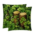 thumbnail image 1 of Saint Patrick's Day Luxurious Velvet Decorative Throw Pillow Covers - Set of 2, Unique Patterns, Available in 16x16, 18x18, and 20x20 Inches for Various Occasions, 1 of 6