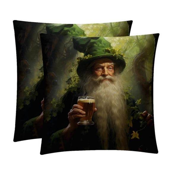 Saint Patrick's Day Luxurious Velvet Throw Pillow Covers with Unique Patterns - Set of 2 Pillow Covers and Inserts, 16x16, 18x18, 20x20 Inches for All Occasions