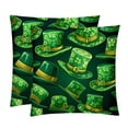 thumbnail image 1 of Saint Patrick's Day Luxurious Velvet Throw Pillow Inserts with Unique Patterns - Set of 2 Chair Pillow Covers - Available in 16x16, 18x18, 20x20 Inches for All Occasions, 1 of 6