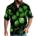 thumbnail image 1 of Saint Patrick's Day Men's Casual Hawaiian Shirts, Printed Button Down Short Sleeve Summer Beach Tops with Spread Collar - Unisex, 1 of 6