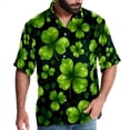 thumbnail image 1 of Saint Patrick's Day Men's Casual Hawaiian Shirts, Printed Button Down Short Sleeve Summer Beach Tops with Spread Collar - Unisex, 1 of 6