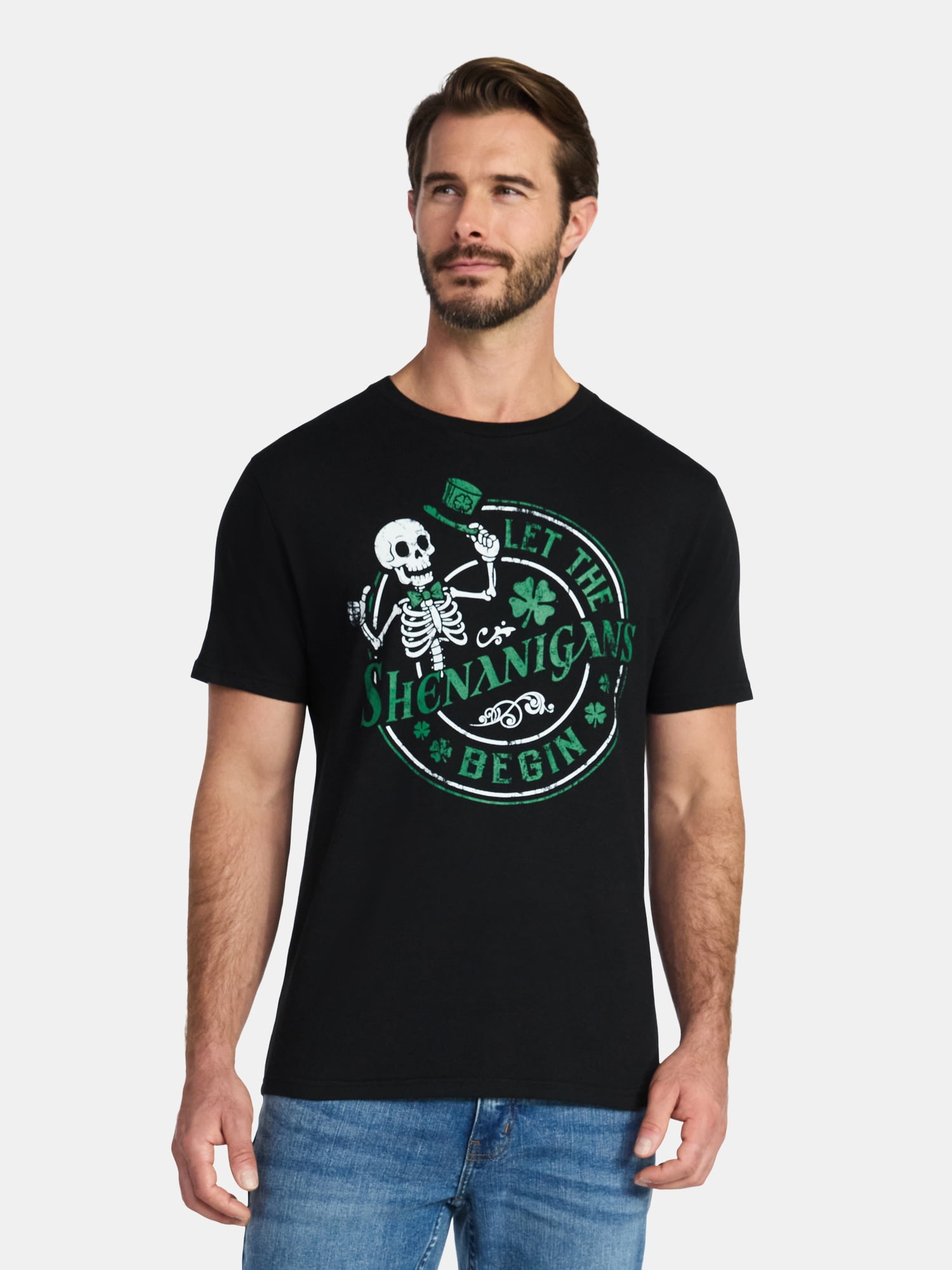 St. Patrick's Day Men's Graphic Tee Shenanigans from Way to Celebrate, Sizes XS-5XL