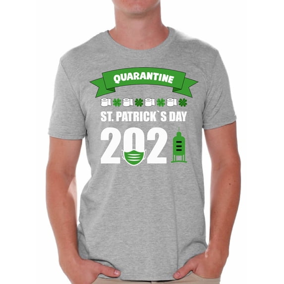 Saint Patrick's Day Men's Shirt Toilet Paper Tee Lucky Clover Leaf Humorous Paddys Party 2021 Tee for Him