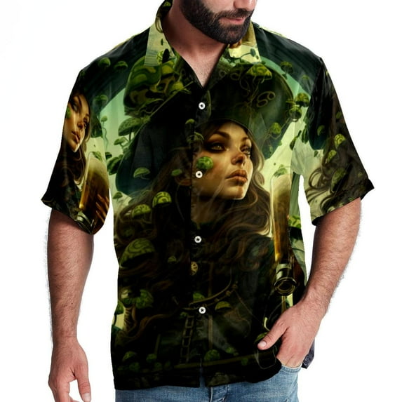 Saint Patrick's Day Men's Short Sleeve Casual Printed Button Down Beach Shirts - Summer Fashion Tops