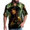 thumbnail image 1 of Saint Patrick's Day Men's Short Sleeve Hawaiian Beach Poplin Shirt Casual Printed Button Down Summer Unisex Shirt, 1 of 6