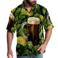 thumbnail image 1 of Saint Patrick's Day Men's Short Sleeve Hawaiian Shirt, Casual Printed Button Down Beach Tops for Summer, Spread Collar Mens Shirts Unisex, 1 of 6