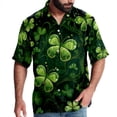 thumbnail image 1 of Saint Patrick's Day Men's Short Sleeve Poplin Beach Shirts, Casual Printed Button Down Summer Hawaiian Shirt - Unisex, 1 of 6