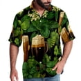 thumbnail image 1 of Saint Patrick's Day Men's Short Sleeve Printed Button Down Beach, Casual, Poplin Shirts for Summer Vacation, 1 of 6