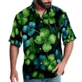 thumbnail image 1 of Saint Patrick's Day Men's Short Sleeve Shirts, Casual, Printed, Button Down, Beach Shirt - Spread Collar Tops for Summer Beach Fun, 1 of 6