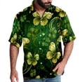 thumbnail image 1 of Saint Patrick's Day Men's Short Sleeve Spread Collar Poplin Button Down Casual Printed Summer Beach Unisex Shirts, 1 of 6