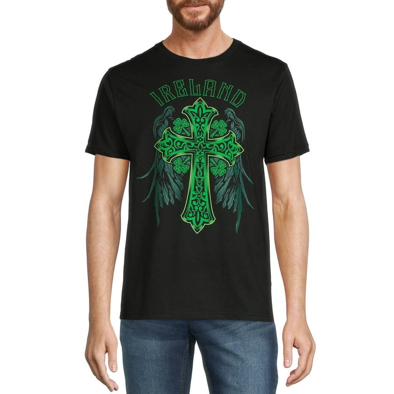 Saint Patrick’s Day Men’s Winged Celtic Cross T-Shirt