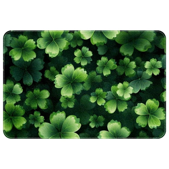 Saint Patrick's Day Modern Polyester Non-Slip Floor Rug Office Mat, Machine Washable Office Rugs