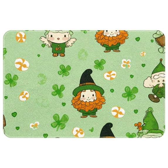 Saint Patrick's Day Non-Slip Polyester Door Carpet Bath Rugs Floor Mat Machine Washable
