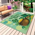 thumbnail image 1 of Saint Patrick's Day Outdoor Rug 5x7 Ft, Non Slip Washable Area Rug, Lucky Green Four Leafs Hat Gold Patio Rugs Carpet Runner, Large Floor Mat for Indoor/Outdoor Deck Porch Camping, 1 of 8