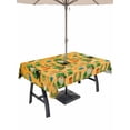 thumbnail image 1 of Saint Patrick's Day Outdoor Tablecloth - 60x102 Inch Rectangle Dining Table Cover, Orange Gnomes Hat Boot Rainbow Clovers Waterproof Outdoor Table Cloth with Umbrella Hole & Zipper for Picnic/Patio, 1 of 7