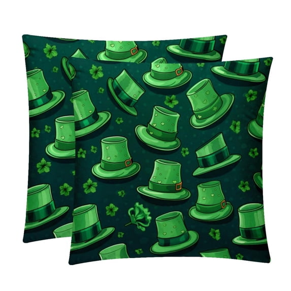Saint Patrick's Day Pillow Covers Sets - Decorative Pillows for Bed and Couch - Unique Patterns - Available in 16x16, 18x18, and 20x20 Inches - Set of 2 for Any Occasion