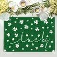 thumbnail image 1 of DwellJoy Saint Patrick's Day Placemats - Durable Heat-Resistant Stain-Proof Table Mats for Dining Decor, Festive Holiday Kitchen Accessories, Easy Clean Waterproof Place Mats for Parties & Events, 1 of 6