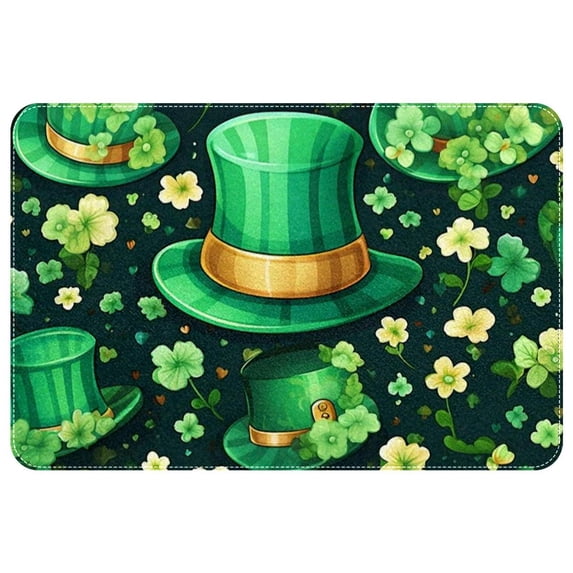 Saint Patrick's Day Polyester Non-Slip Machine Washable Bath Rug Outdoor Carpet Bath Rugs