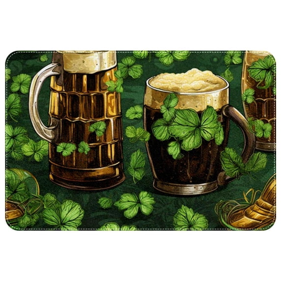 Saint Patrick's Day Polyester Non-Slip Machine Washable Outdoor Floor Rug Chair Rugs Bath Rugs