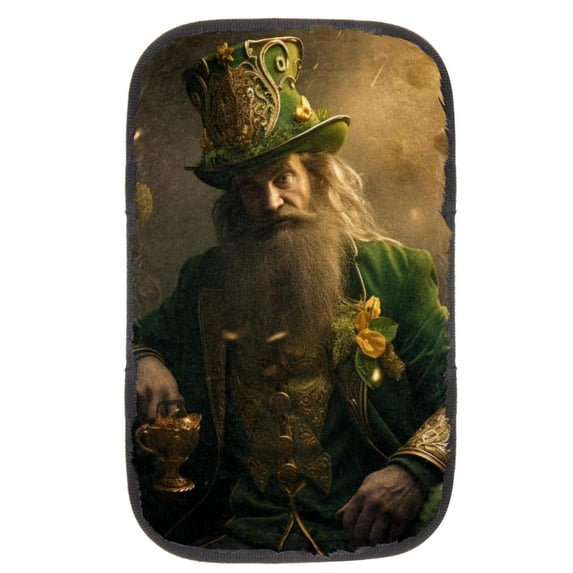 Saint Patrick's Day Printed Furry Soft 12.5x8.2 Inch Car Armrest Mat Cover Accessories