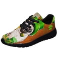 thumbnail image 1 of Saint Patrick's Day Pug Irish Shoes Sneakers Black Size 10, 1 of 7