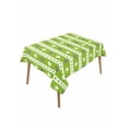 thumbnail image 1 of Saint Patrick's Day Rectangle Tablecloth, Green Colorful Clovers Leaves Stripes Waterproof & StainResistant Tablecloth, Washable Oil-proof Table Cover for Dining/Party/Wedding/Camping/Buffet 60x84 In, 1 of 9