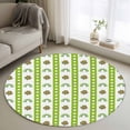 thumbnail image 1 of Saint Patrick's Day Round Area Rug 4Ft Washable Circle Rugs for Bedroom Dining Room, Rainbow Clovers Green Striped Dots Non-Slip Carpet Floor Mats Indoor Outdoor Carpet Runner Aesthetic Home Decor, 1 of 8