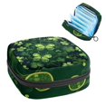 thumbnail image 1 of Saint Patrick's Day Sanitary Napkin Storage Bag Makeup Pouch for Purse, Small Sanitary Napkin Disposal Bags, in Velvet, Sponge, Oxford Fabric, 4.7x6.6x6.6 in, 1 of 6