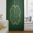 thumbnail image 1 of Saint Patrick's Day Semi Sheer Curtains Drapes for Living Room,Bedroom,French Doors Window 63 Inches Long,Green Lucky Grass Vintage Abstract Art Rod Pocket Chiffon Curtain Voile Drapery Panel, 1 of 8