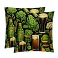thumbnail image 1 of Saint Patrick's Day Set of 2 Velvet Throw Pillow Covers with Unique Patterns in 16x16, 18x18, 20x20 Inches for Throw Pillow Inserts for Various Occasions, 1 of 6