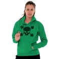 thumbnail image 1 of Saint Patrick's Day Shamrock Skull Hoodie Sweatshirt Women Men Brisco Brands S, 1 of 6
