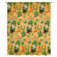 thumbnail image 1 of Saint Patrick's Day Sheer Curtains 63 Inches Long, Orange Gnomes Hat Boot Rainbow Clovers Light Filering Curtains, Breathable Simi Curtain Privacy Drapes for Living Room Bedroom Window Treatment, 1 of 9