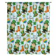 thumbnail image 1 of Saint Patrick's Day Sheer Curtains 96" Long, Gnomes Hat Boot Clovers Blue Stripes Light Filering Curtains, Privacy Drapes Simi Floor to Veiling Curtain for Living Room Bedroom Large Window Treatment, 1 of 9