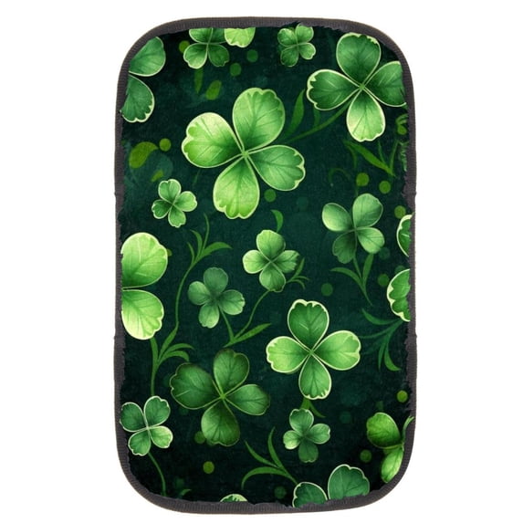 Saint Patrick's Day Soft Furry Printed Car Armrest Mat 12.5x8.2 Inch - Comfortable Armrest Accessory for Added Style and Support on the Go