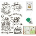 thumbnail image 1 of Saint Patrick's Day Stamp Silicone Stamps Pig Shamrock Pattern Transparent Seal Stamps Cute Clear Stamp Seal for Card Gift Box Invitations Scrapbook Decoration DIY Art Crafts Making, 1 of 6