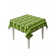 thumbnail image 1 of Saint Patrick's Day Suqare Tablecloth - 54 x 54 Inch, Green Rainbow Lucky Clovers Striped Waterproof & StainResistant Tablecloth, Washable Oil-proof Table Cover for Dining/Party/Wedding/Buffet, 1 of 9